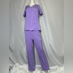WONDERWINK BRAND XS PURPLE SCRUB SET PANTS ~ TOP